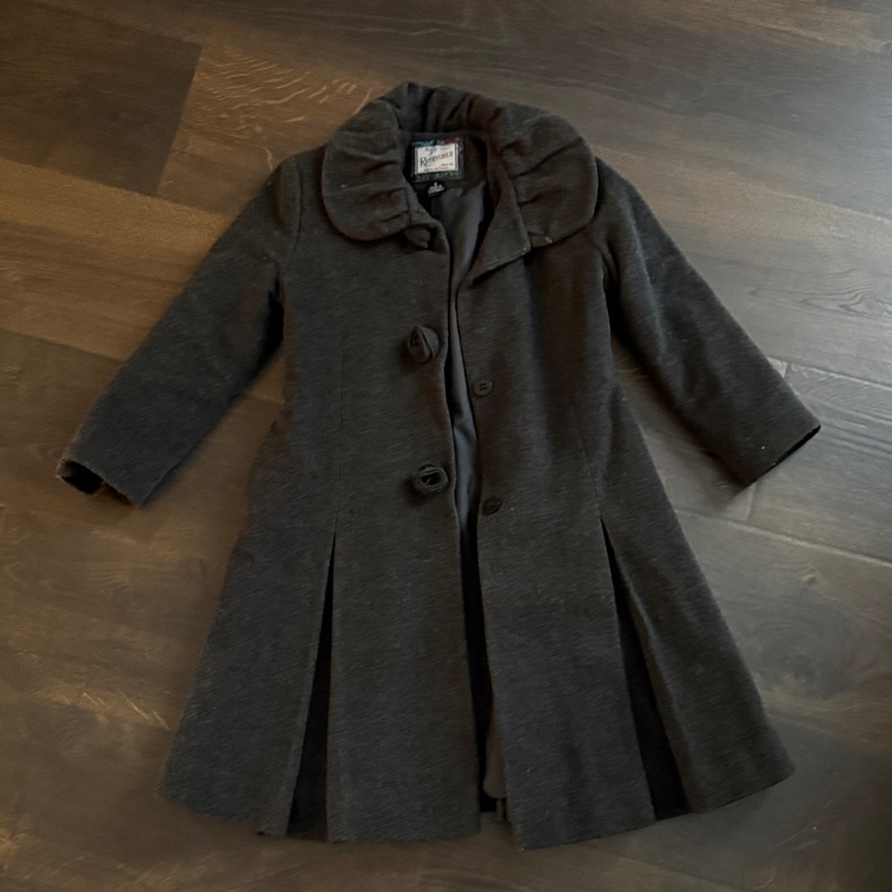 Rothschild Black Pea Coat for Kids